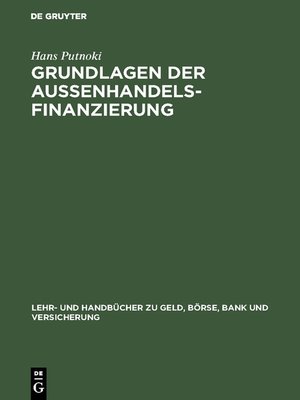 cover image of Grundlagen der Außenhandelsfinanzierung